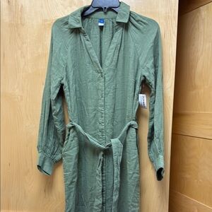 Old Navy Green Long Sleeve Dress